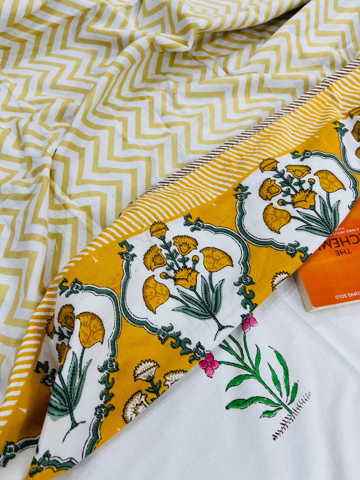 Yellow Mellow Cotton Muslin Dohar