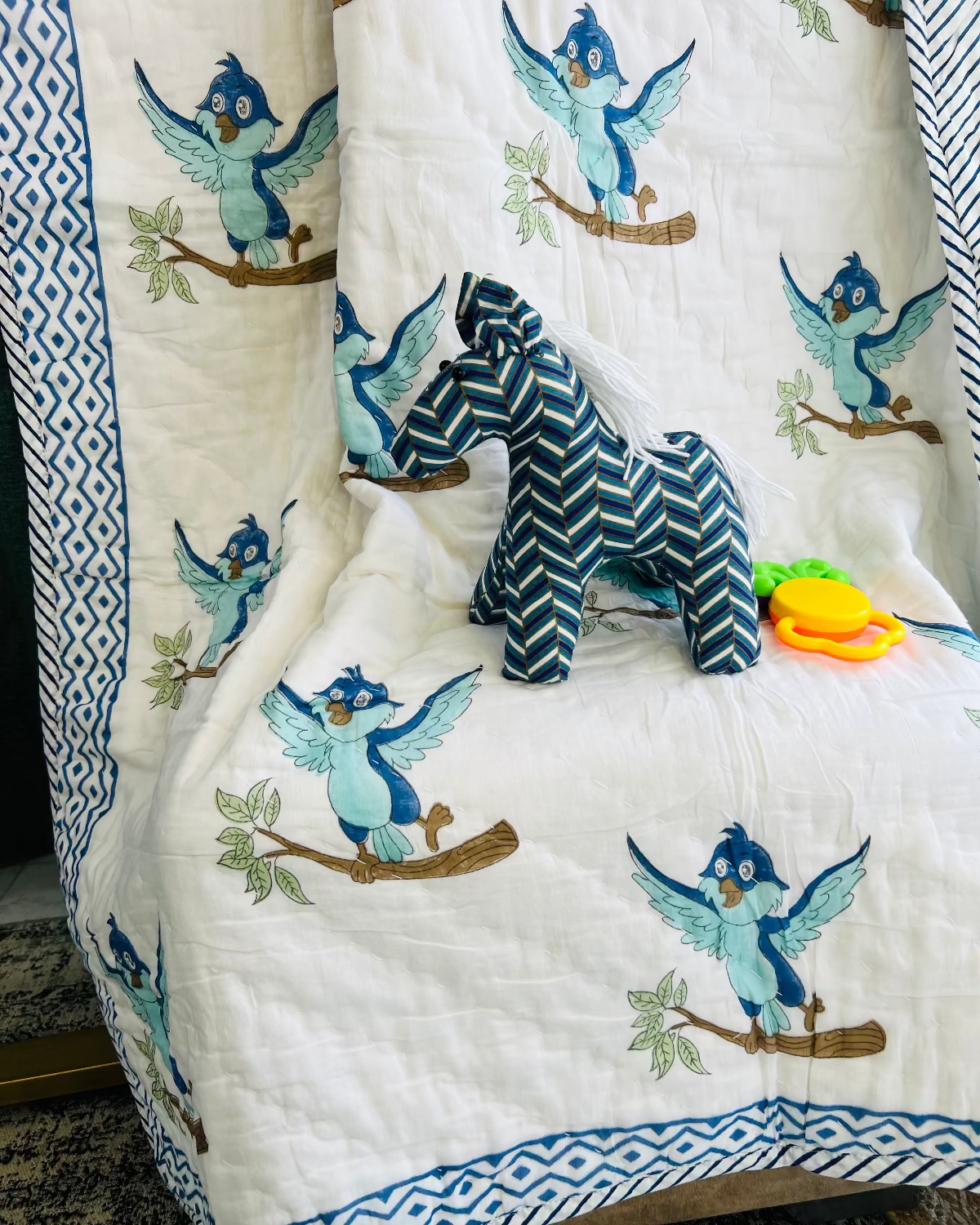 Chirpy Charm Kids Muslin Cotton Quilt