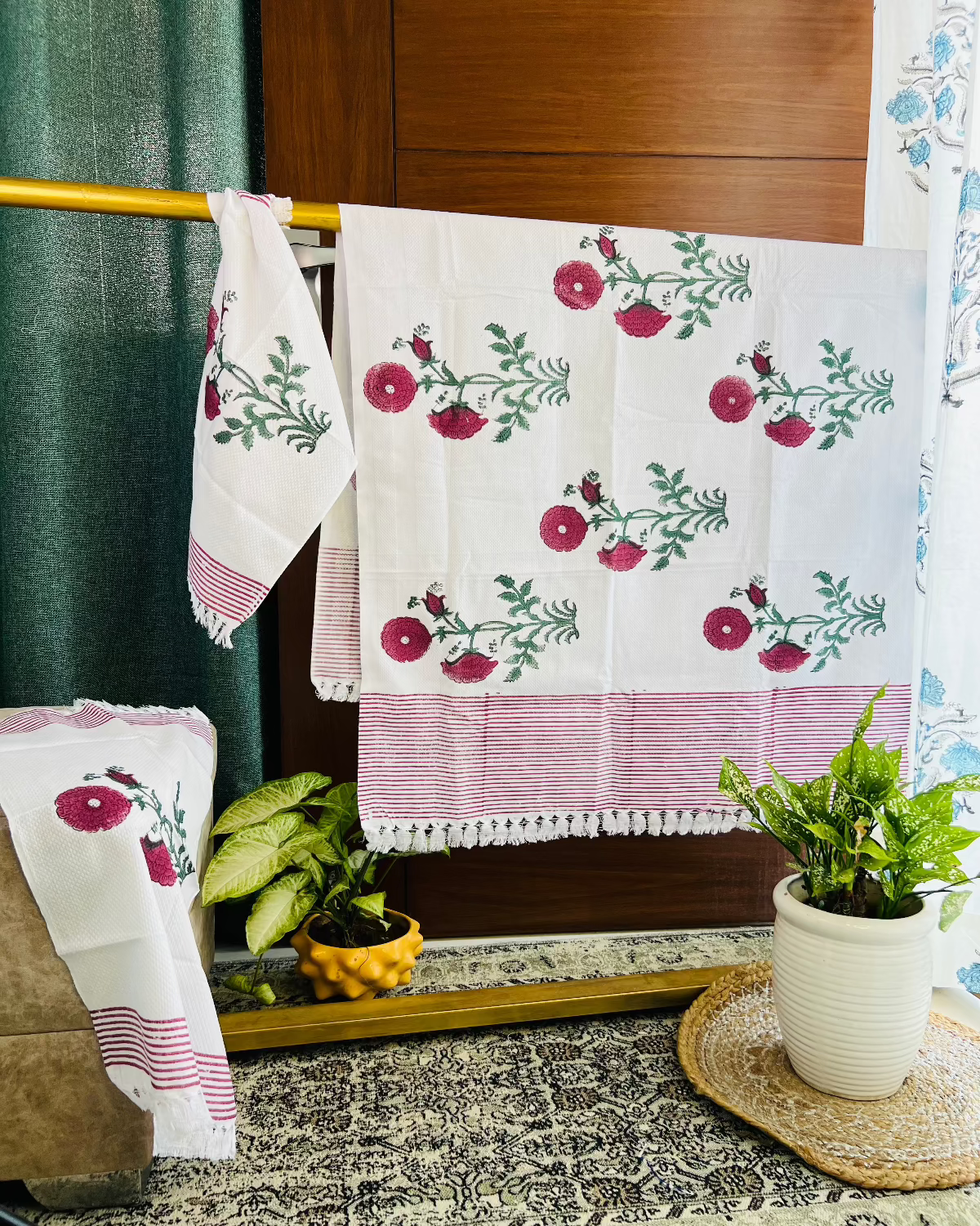 The Royal Block Bath and Hand Towel Set