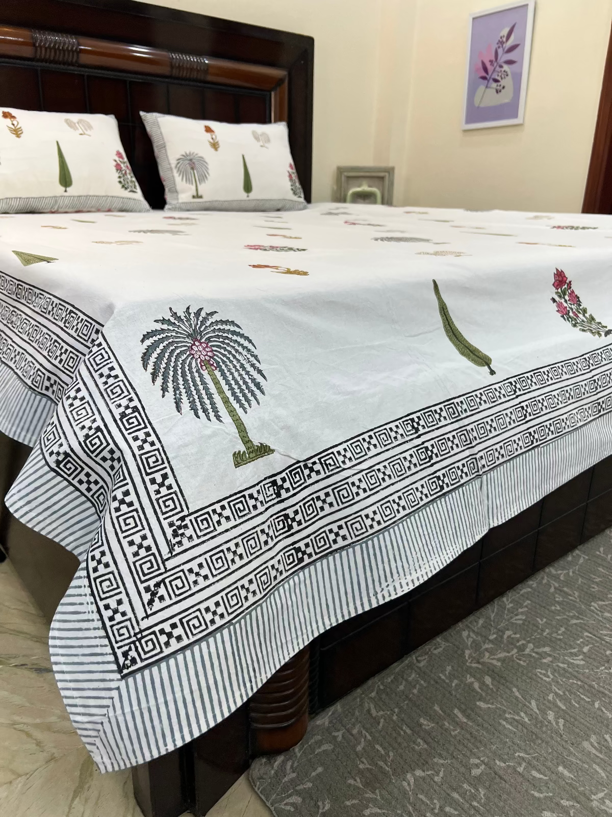 Kalira Bagh Cotton Bedsheet Set - Queen