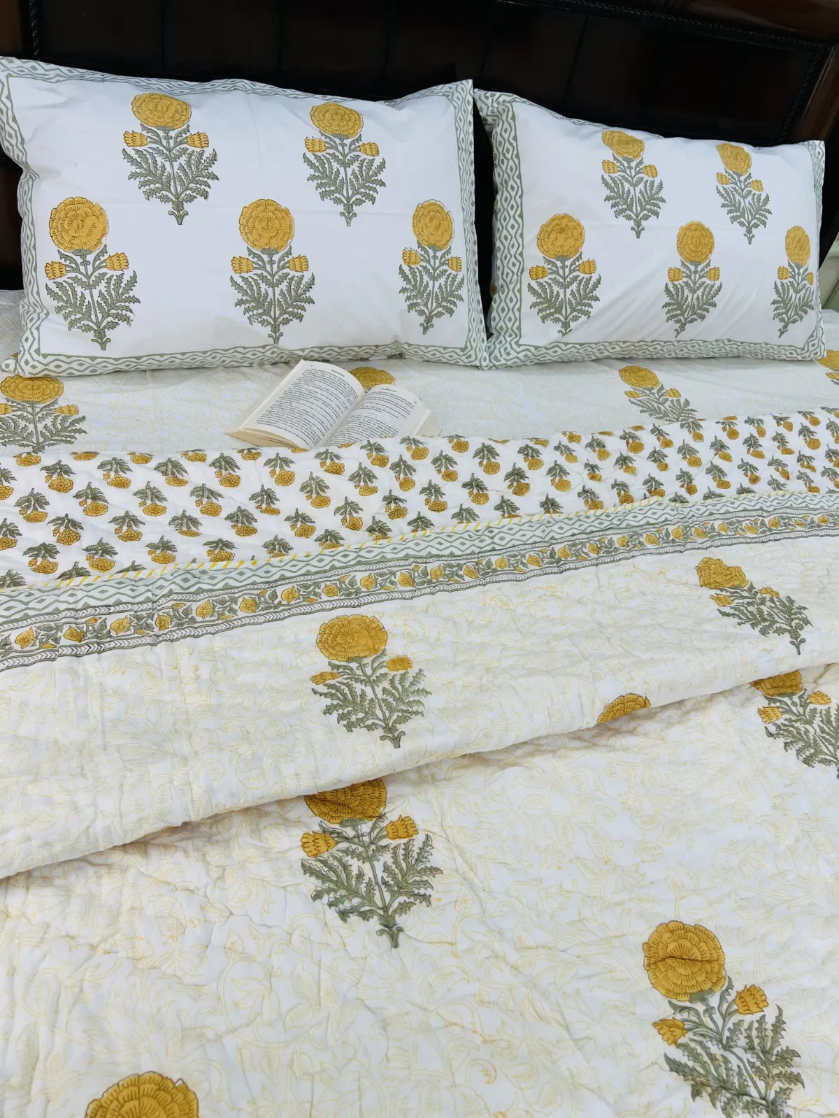 floral jaipuri quilt bedding set online