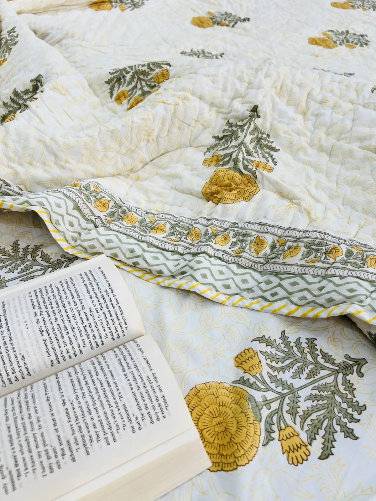 floral jaipuri quilt bedding set online