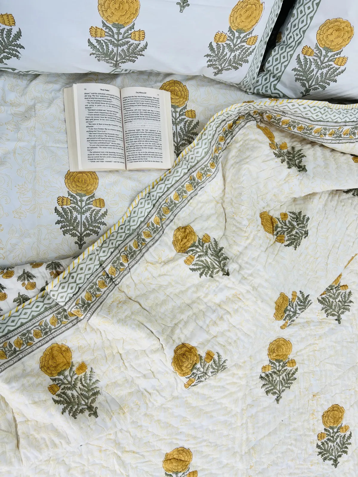 floral jaipuri quilt bedding set online
