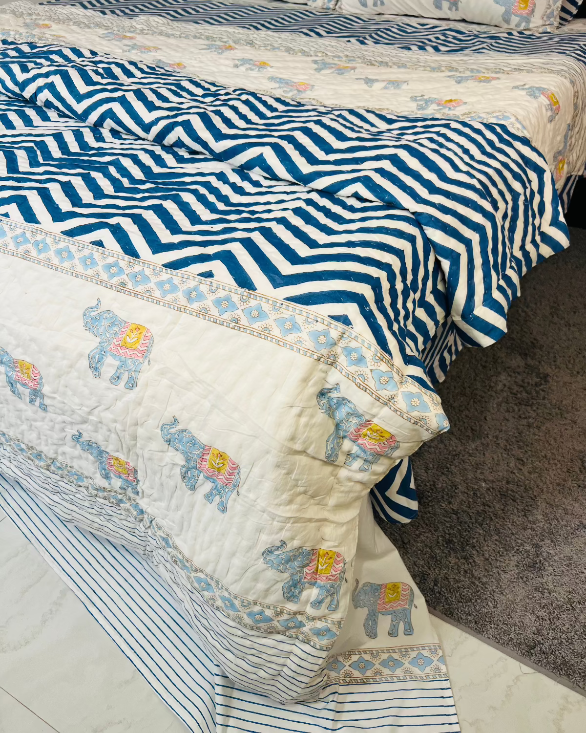 Neela Hathi Quilt Bedding Set