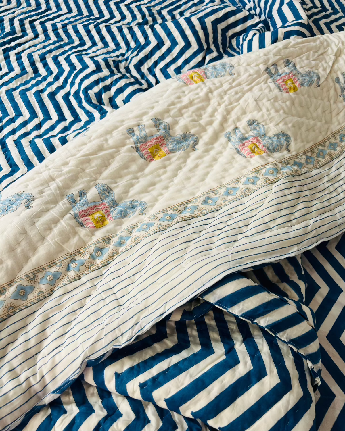 Neela Hathi Quilt Bedding Set
