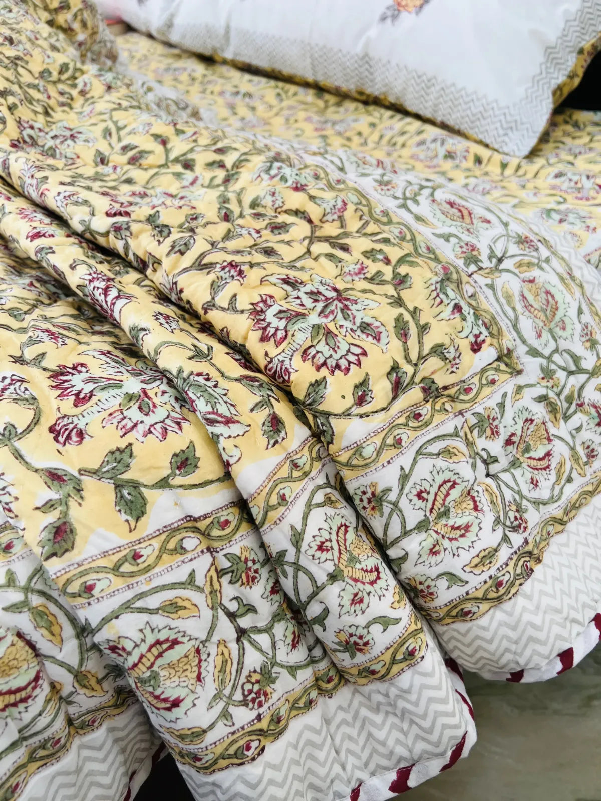 sunshine handblock bedding set