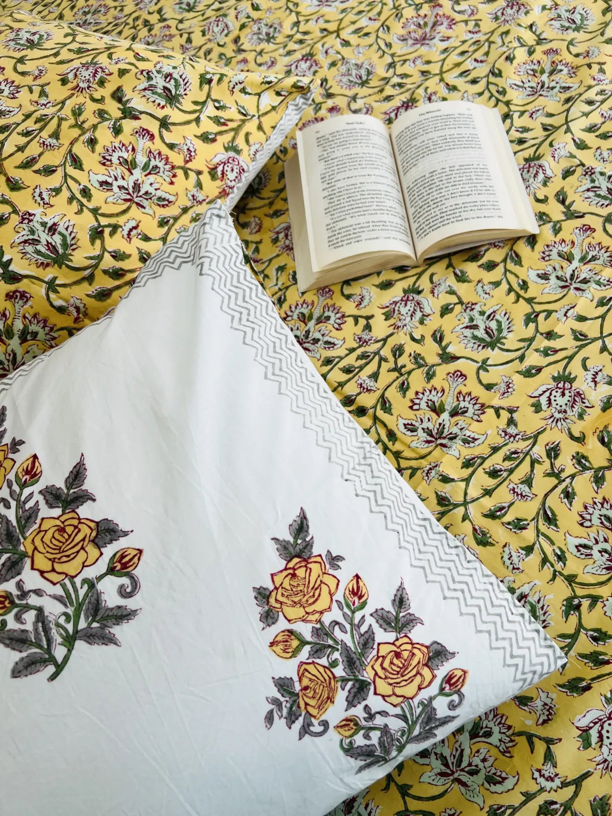 floral vine cotton bedsheet India Jaipur print