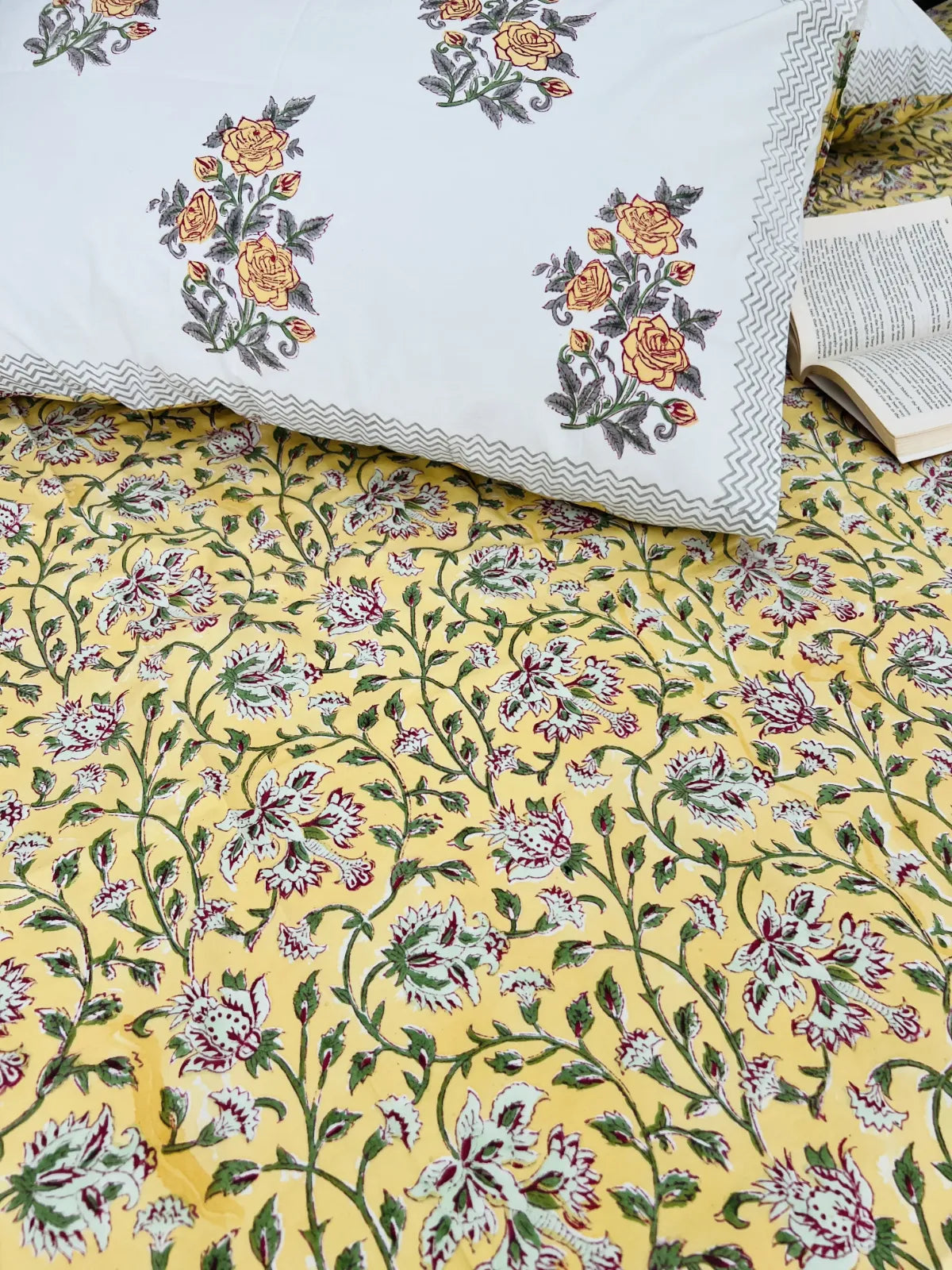 rose print cotton bedsheet breathable summer bedding